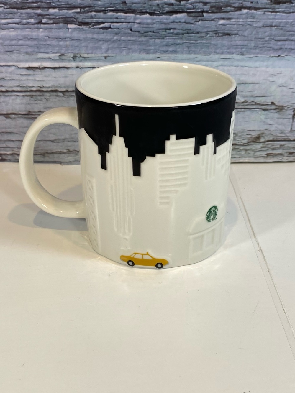 Starbucks Mug Collector Series Relief 3D New York City Skyline 16 oz Taxi 2012